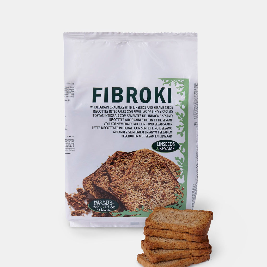 Naturhouse Fibroki linseed and sesame crispbreads product pack